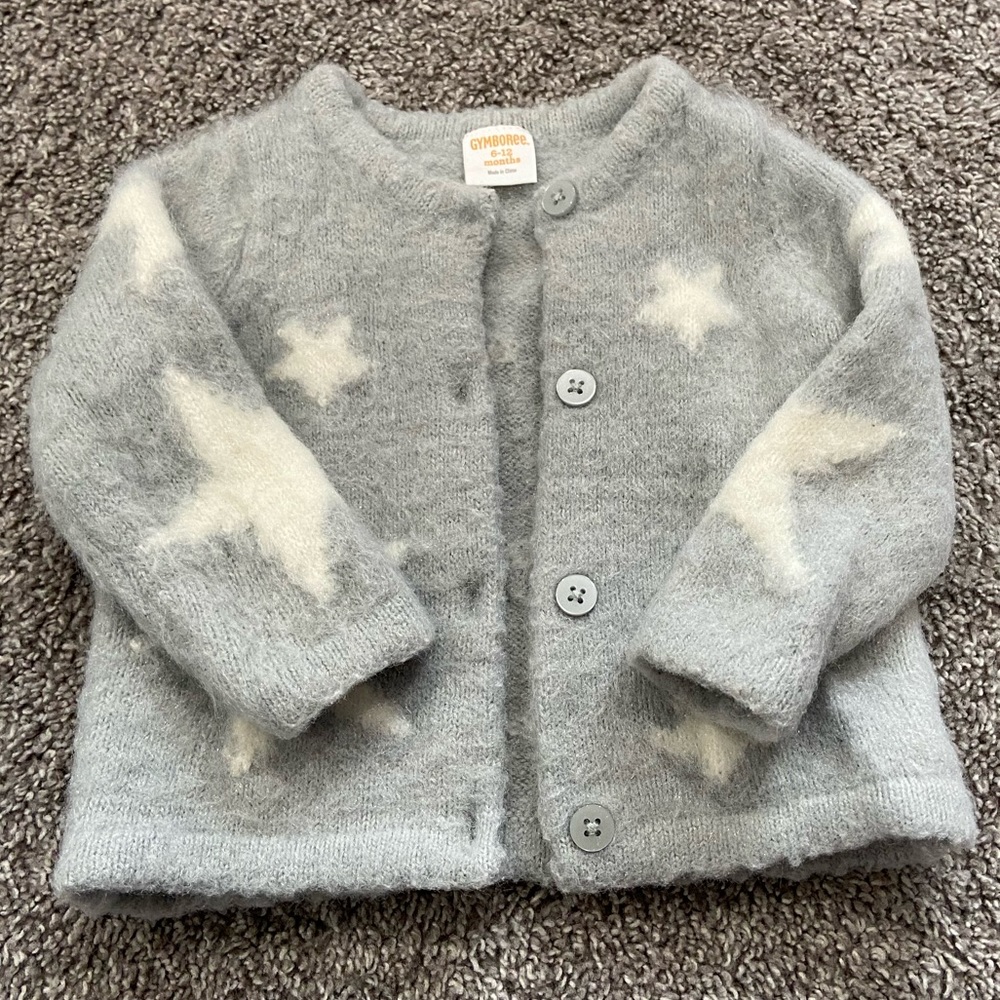 Star button down sweater